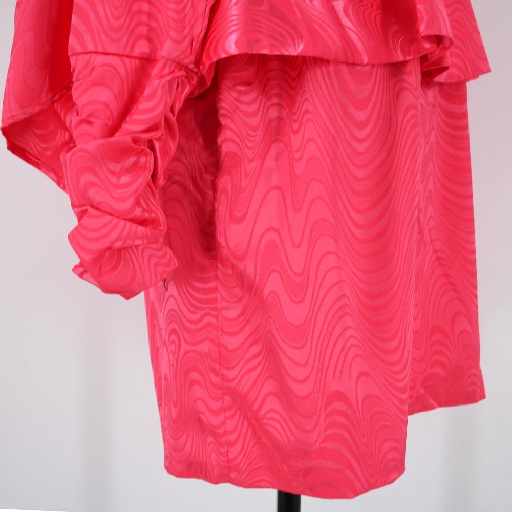 Dodo Bar Or Grace Embellished Long Sleeve Mini Dress Strong Pink Spirala 42 NEW - Picture 3 of 8